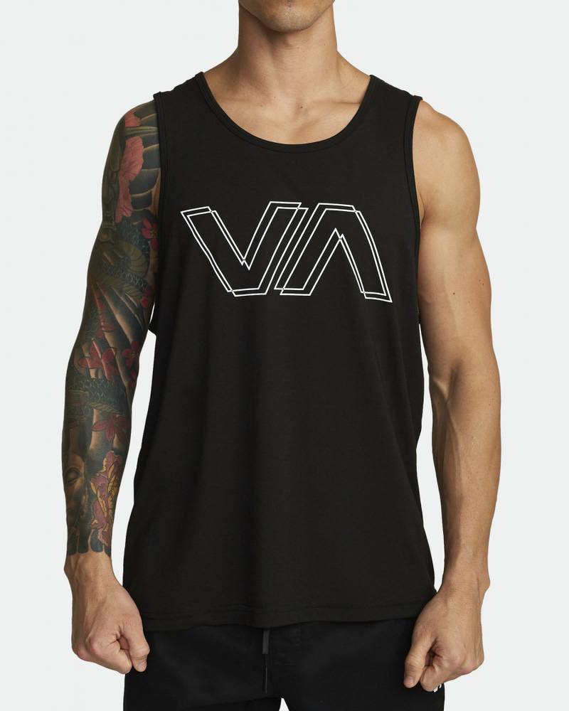 루카 남성  블랙 나시 티셔츠 (VA21SL532BLK)