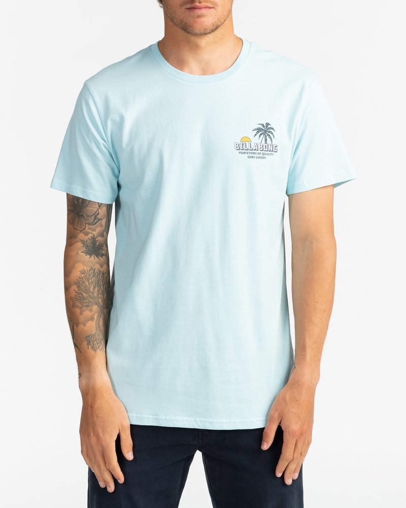 빌라봉 남성 블루 반팔 티셔츠 (AB21ST082CTL)