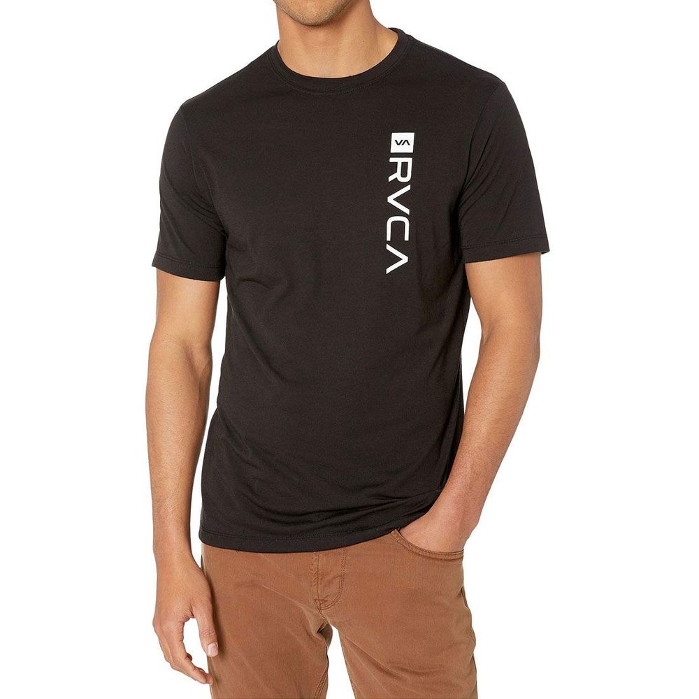 루카 남성 블랙 반팔 라운드 티셔츠 (VA21ST507BLK)