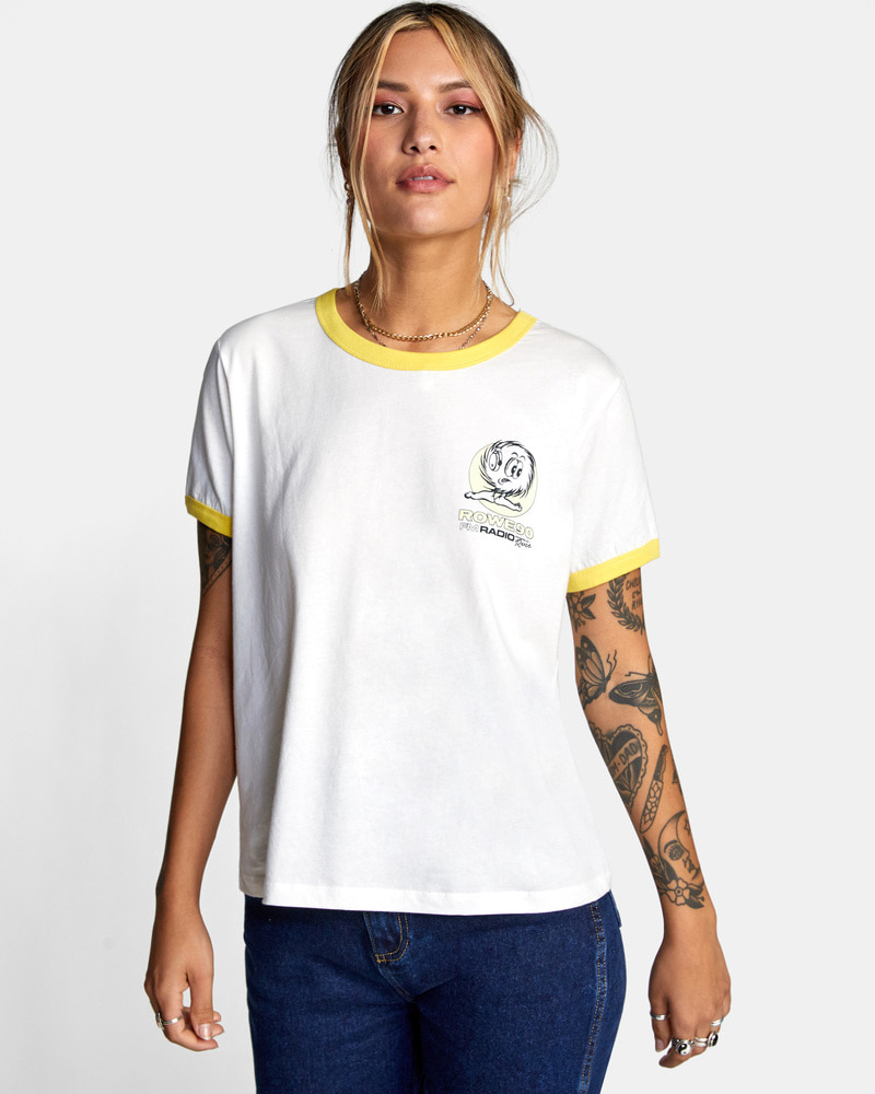 루카 여성 화이트 반팔 티셔츠 (VC11ST305VWT)