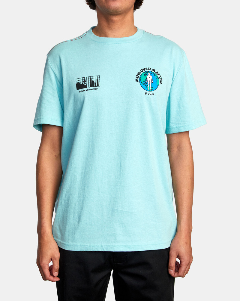 루카 남성 스카이블루 반팔 티셔츠 (VC11ST022AHZ)
