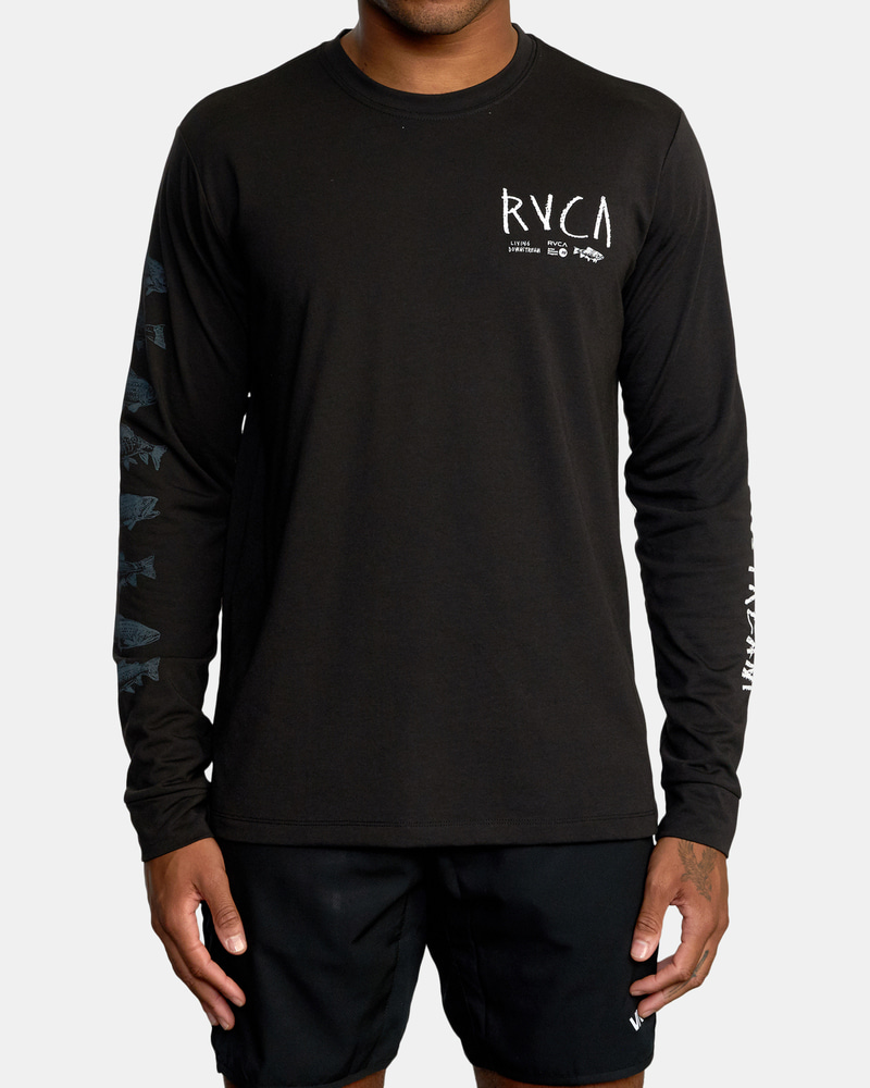 루카 남성 블랙 긴소매 티셔츠 (VC11LT502BLK)