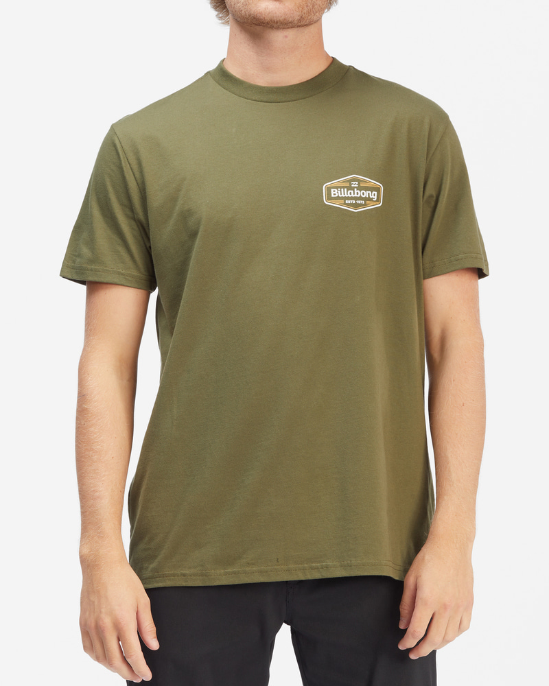 빌라봉 남성 카키 반팔 티셔츠 (AC21ST208MIL)